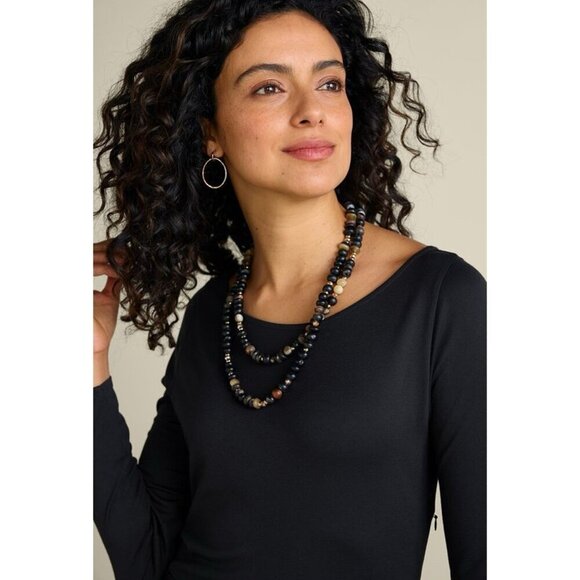 SOFT SURROUNDINGS Frederica Lace Maxi Dress Black SZ L - Picture 5 of 16